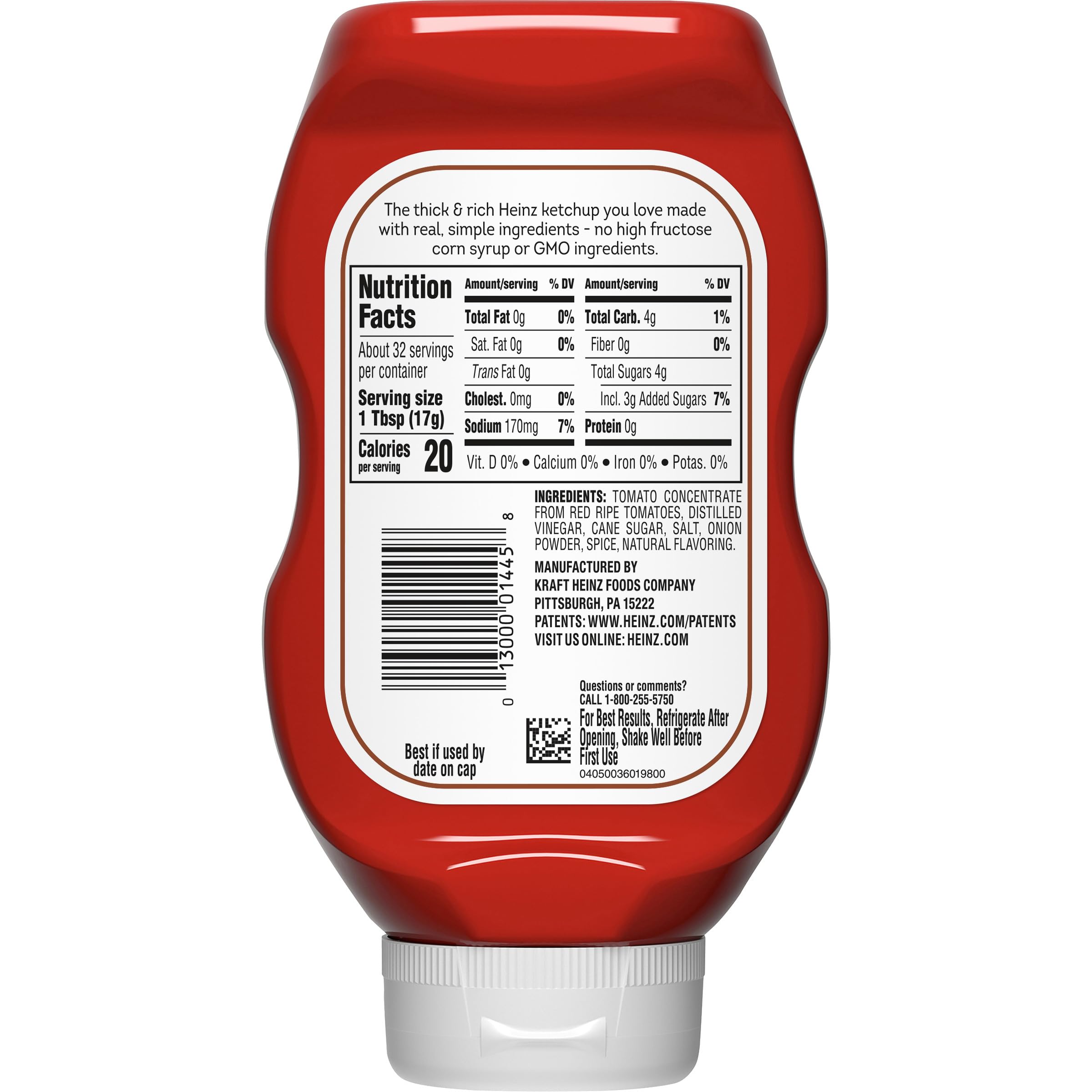 HEINZ Simply Tomato Ketchup shelf-ready, resealable bottle