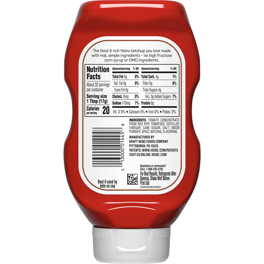 HEINZ Simply Tomato Ketchup shelf-ready, resealable bottle