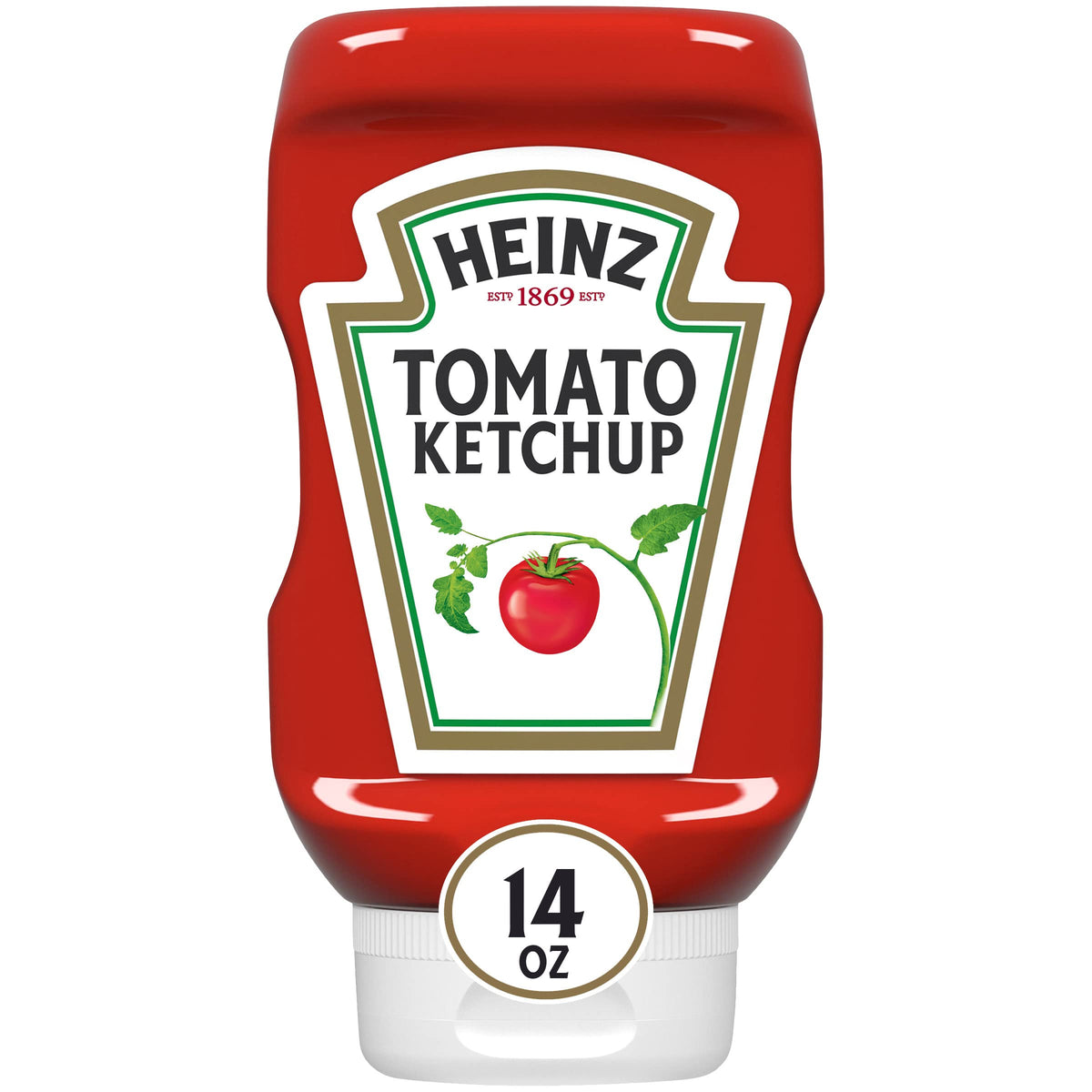 Heinz Tomato Ketchup 14 oz bottle ready for burgers and fries.