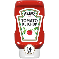 Heinz Tomato Ketchup 14 oz bottle ready for burgers and fries.