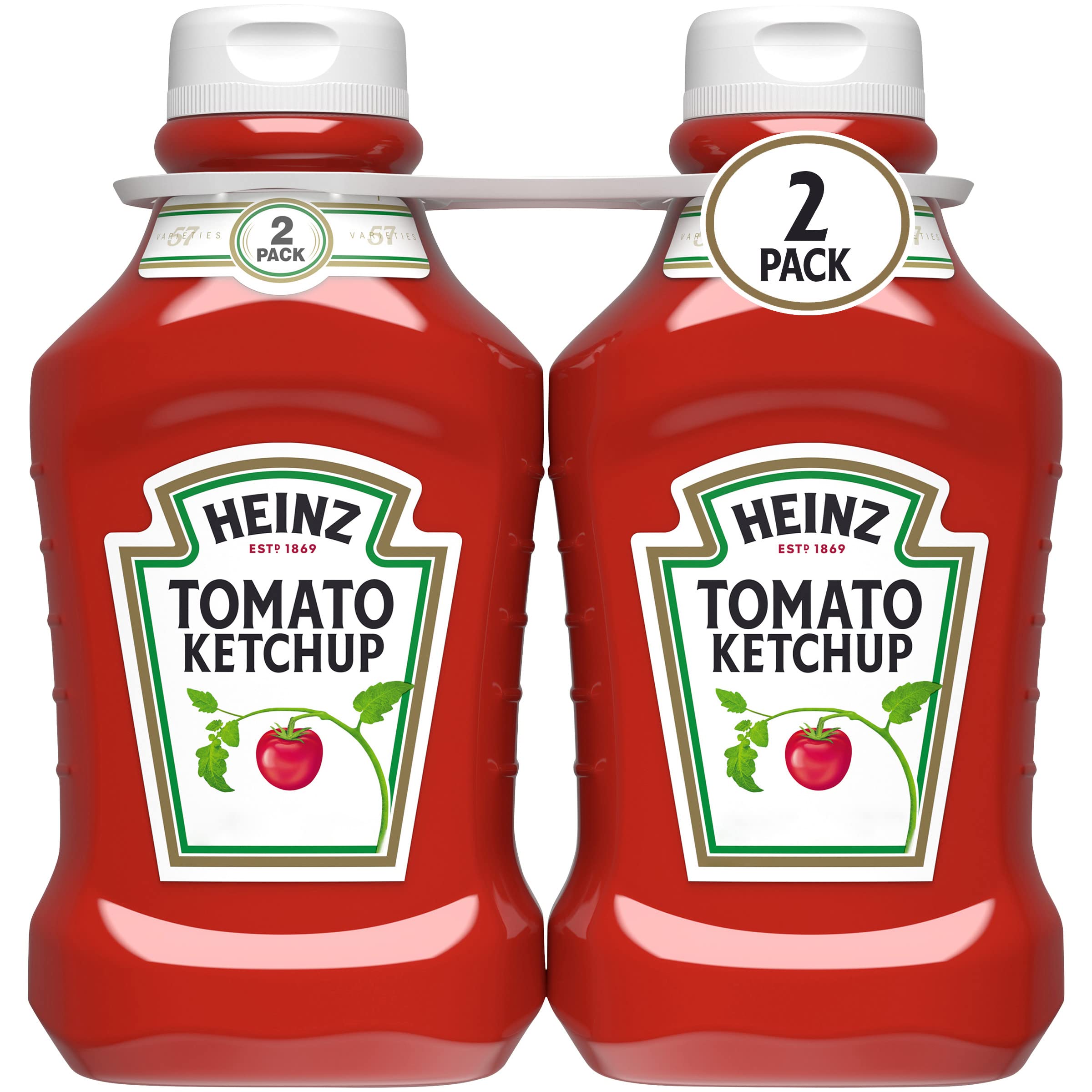 Heinz tomato ketchup two-pack bottles ready for sharing at gatherings