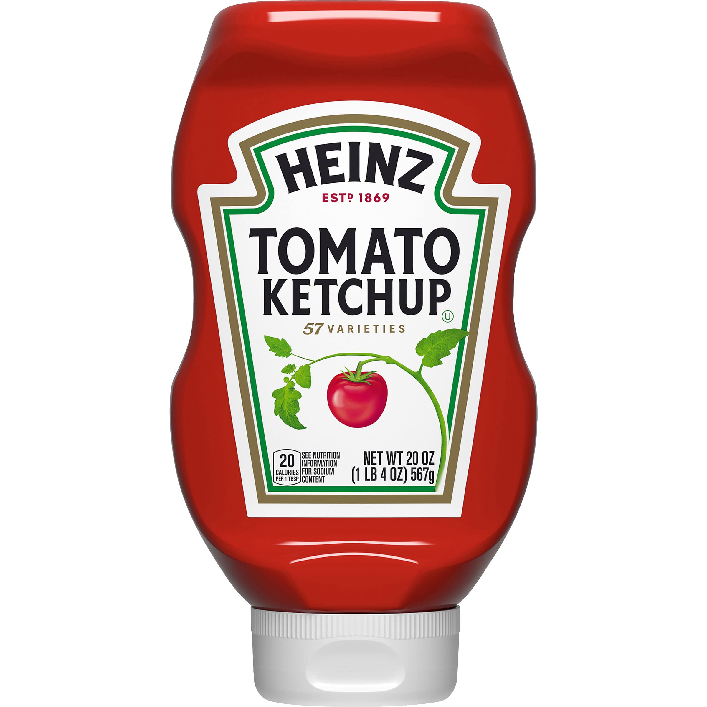 Heinz Tomato Ketchup 20 oz bottle on counter for everyday meals