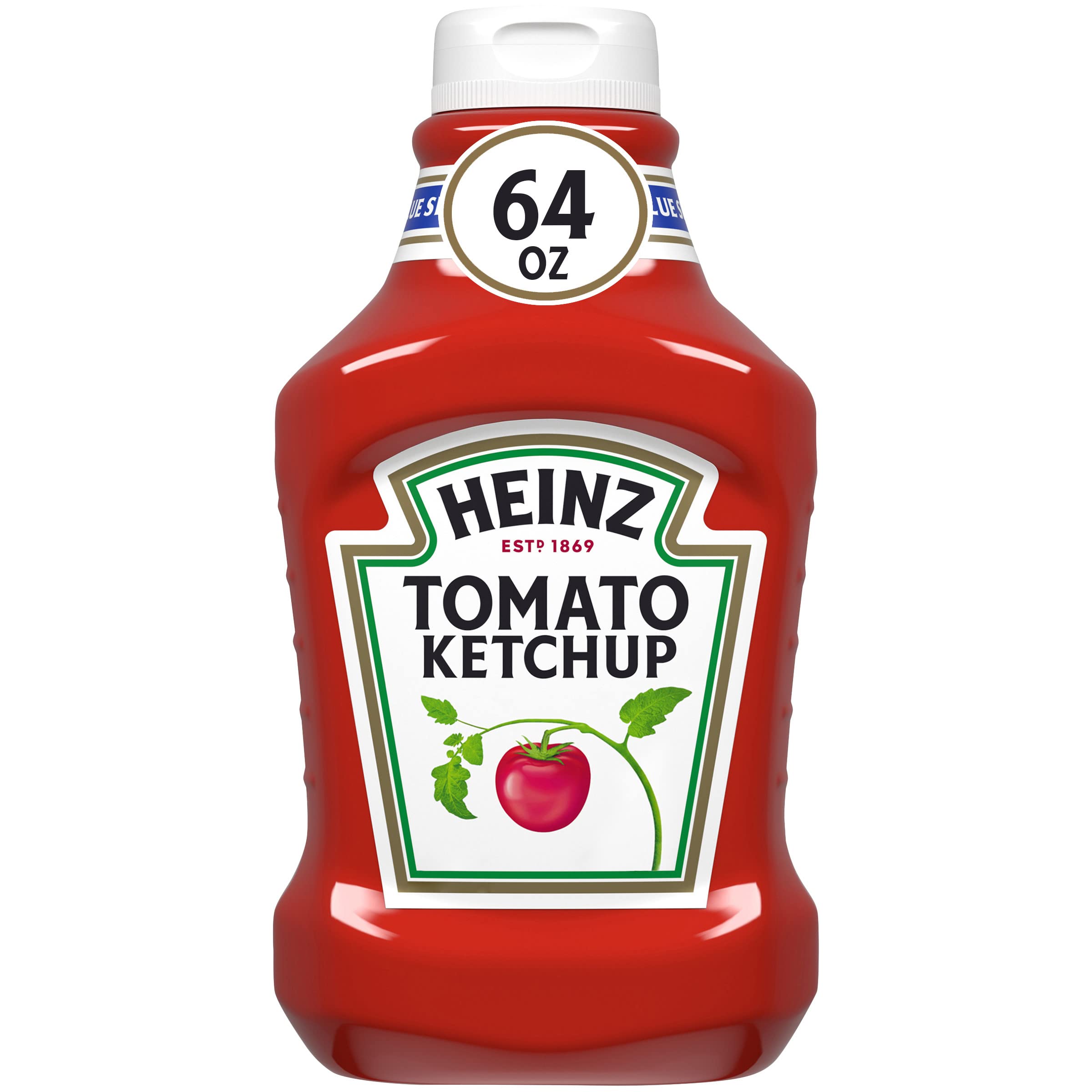 Heinz Tomato Ketchup 64oz bottle front view for family meals and gatherings.