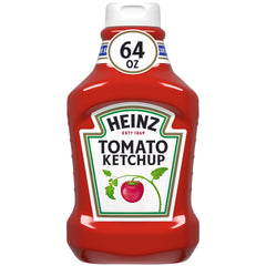 Heinz Tomato Ketchup 64oz bottle front view for family meals and gatherings.