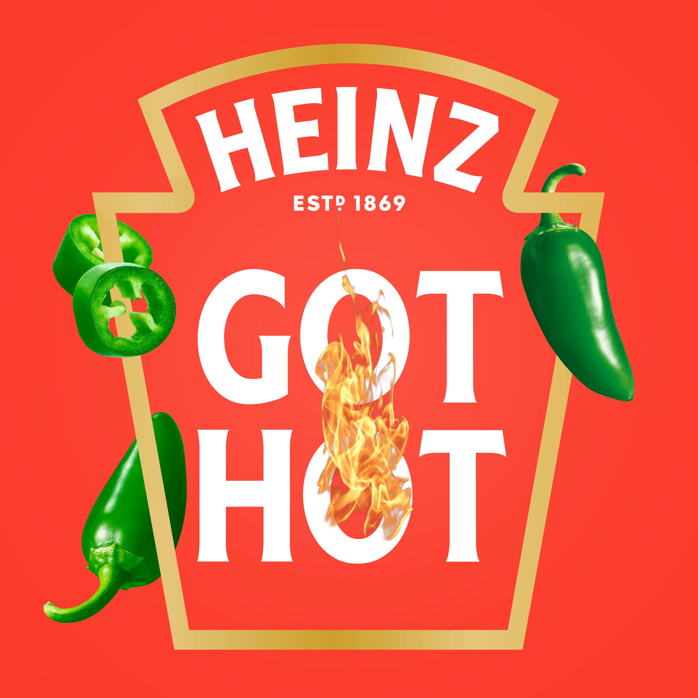 Heinz Jalapeño Ketchup on a burger, highlighting a peppery kick for better meals.