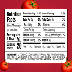 Heinz Tomato Ketchup bottle side view ideal for family meals.