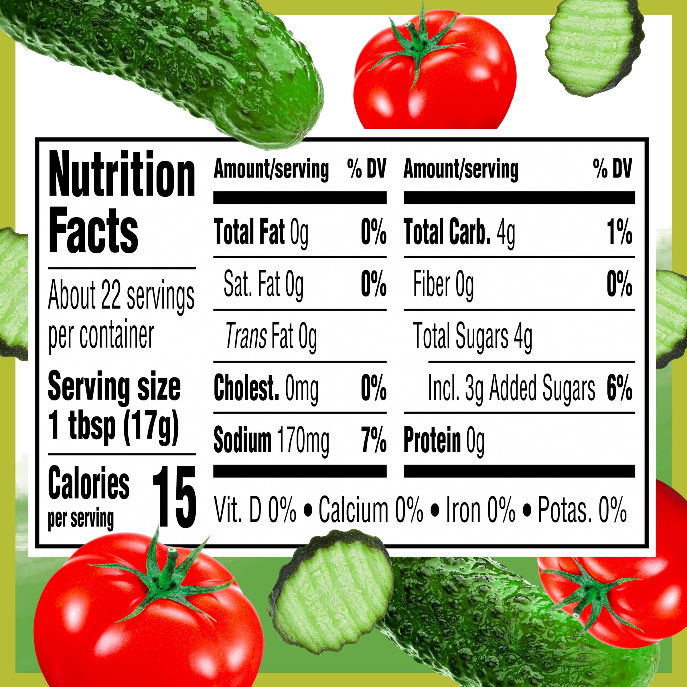 Heinz Tomato Ketchup with Pickle Seasoning label closeup emphasizes dill and cucumber notes for savoriness.