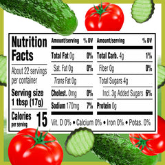 Heinz Tomato Ketchup with Pickle Seasoning label closeup emphasizes dill and cucumber notes for savoriness.