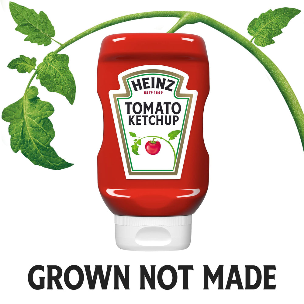 Heinz Tomato Ketchup topping a hot dog for a traditional bite.