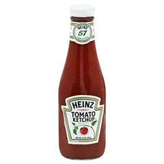 HEINZ USA ketchup bottle glass on table, preserves freshness and classic style for meals.
