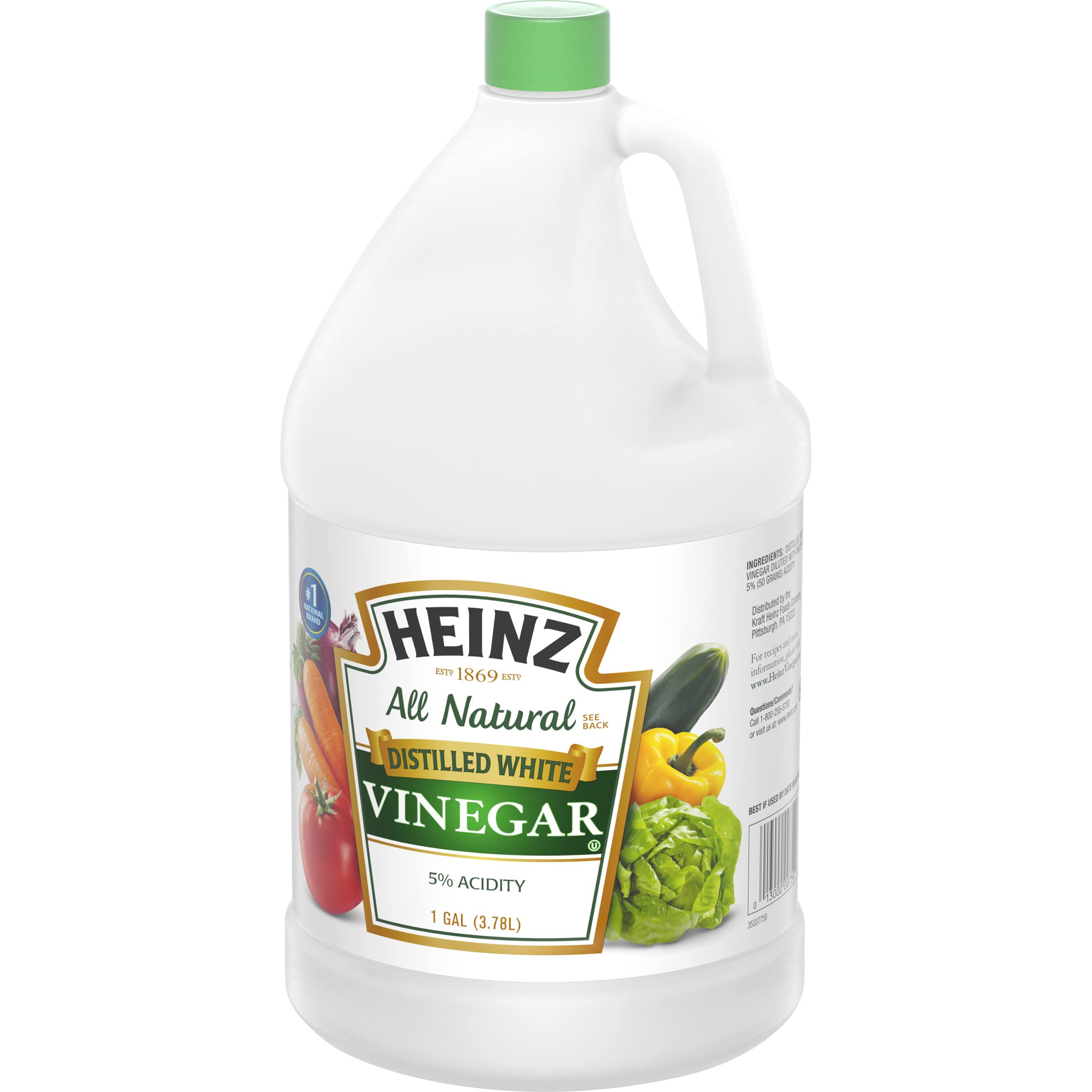 Heinz vinegar being poured over salad to balance flavors naturally