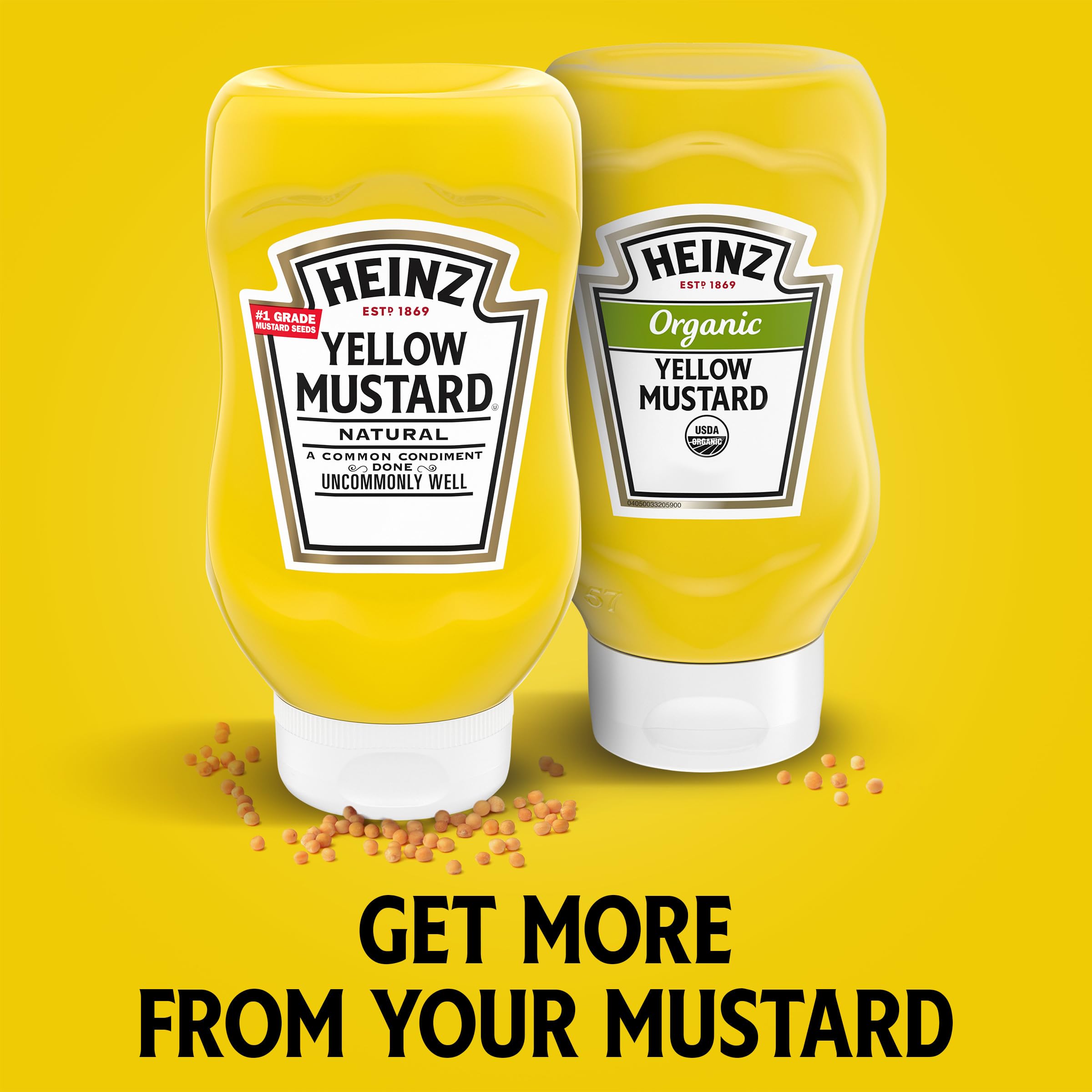 HEINZ Yellow Mustard on family meal, versatile flavor enhancer