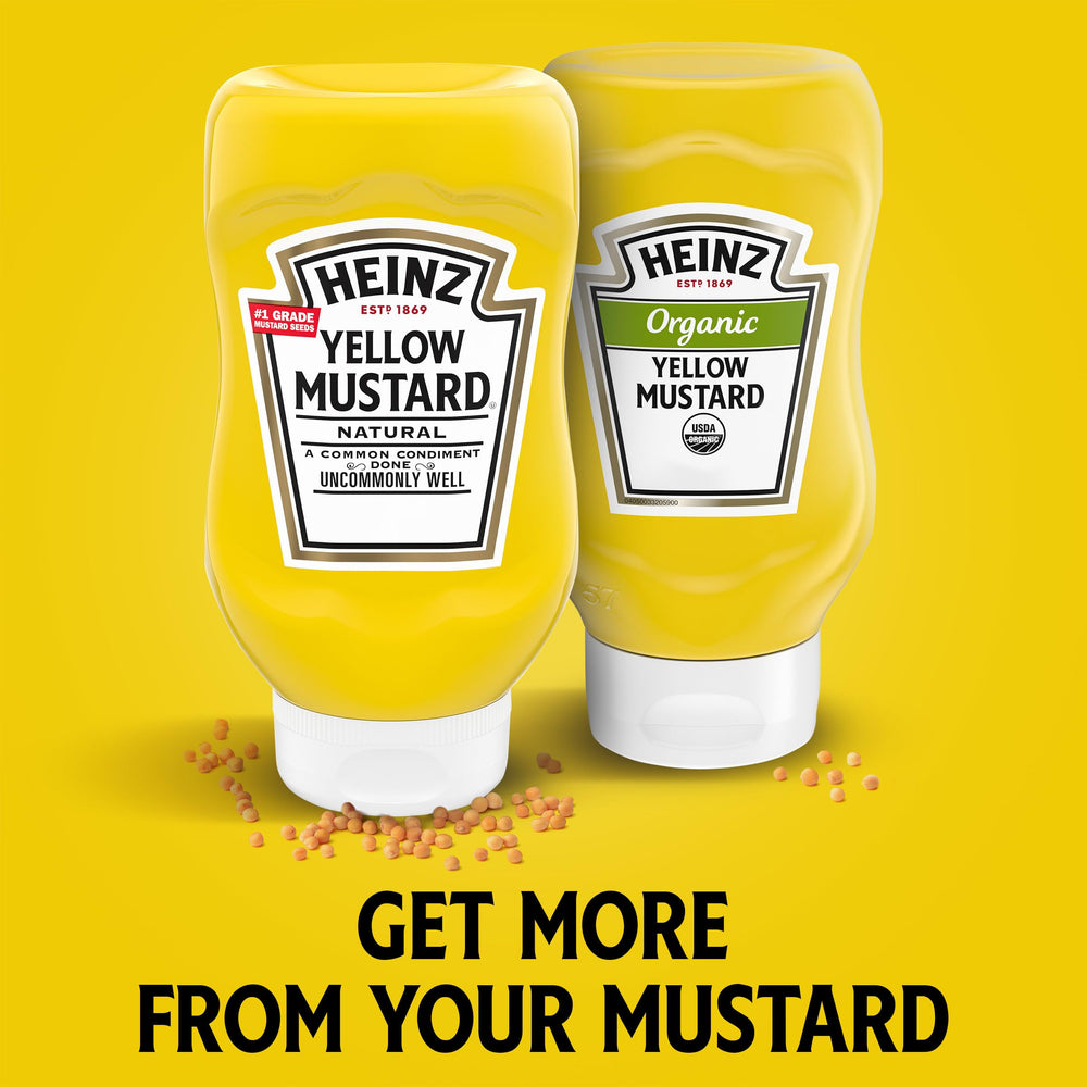 HEINZ Yellow Mustard on family meal, versatile flavor enhancer
