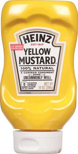 HEINZ Yellow Mustard spread on a sub sandwich, creamy tang