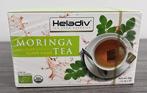 Heladiv Moringa Tea dried moringa leaves ready for infusion, providing nutrient-rich daily energy.