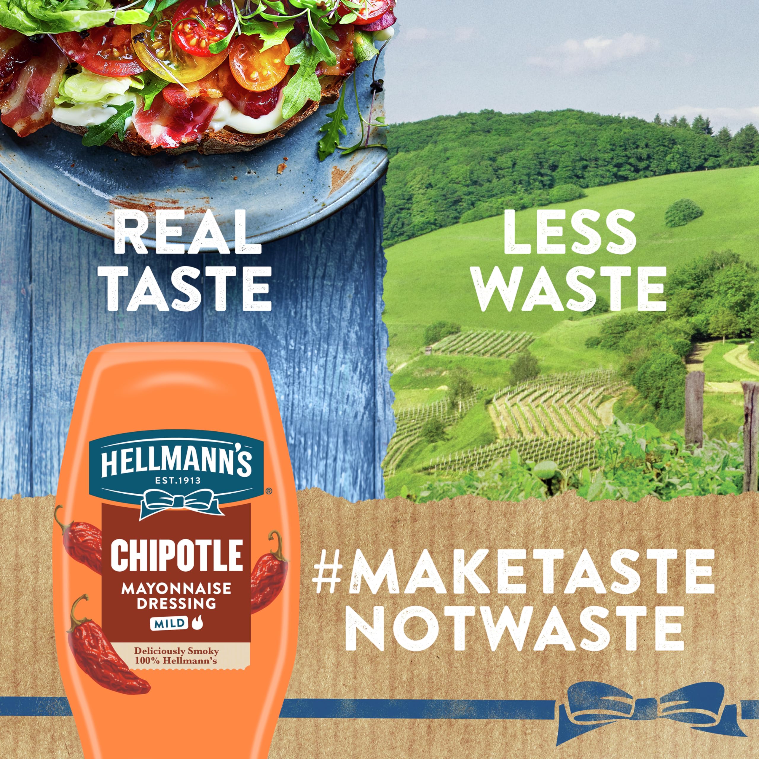 Hellmann's Chipotle Mayonnaise Dressing in a bowl seasons grain bowls with chipotle kick.
