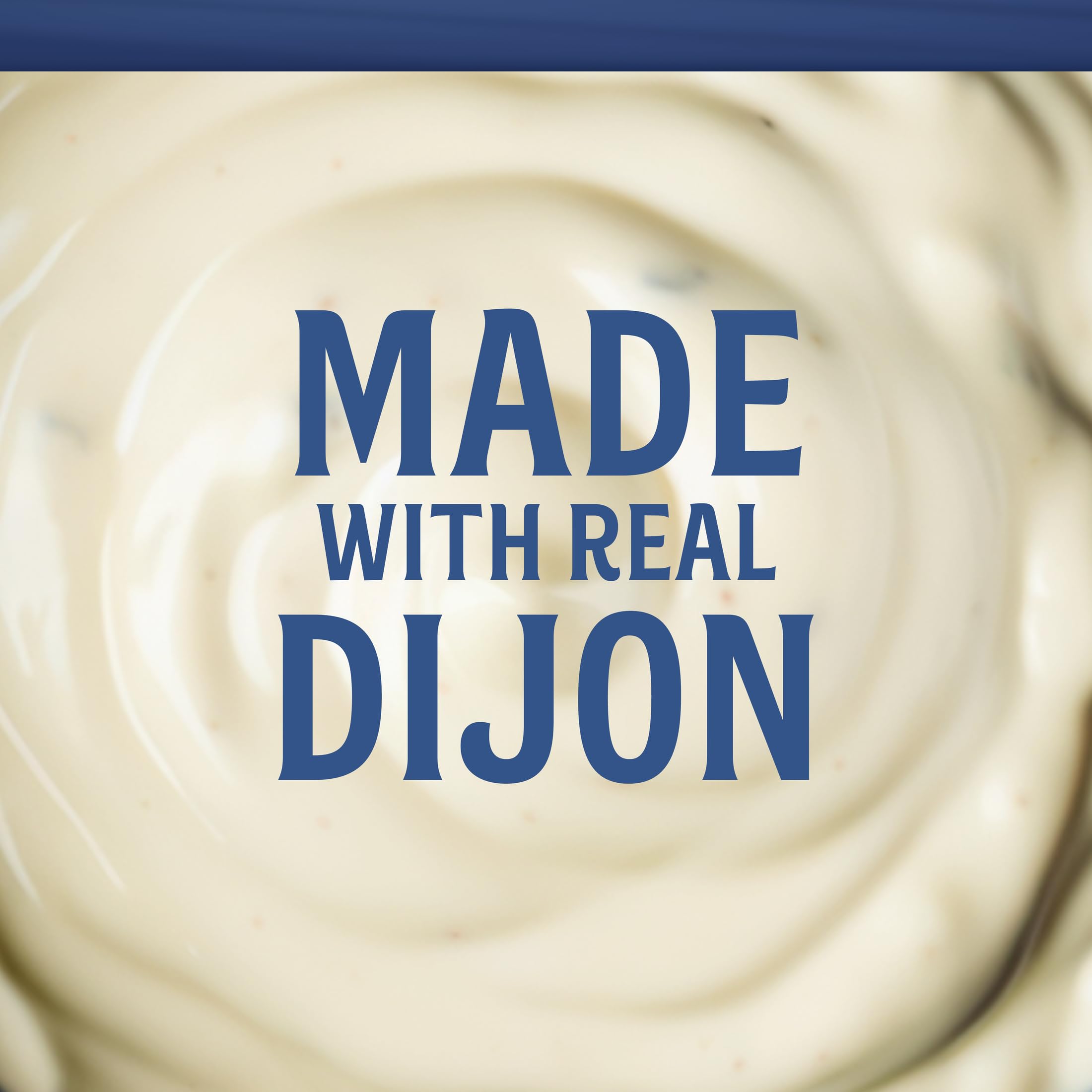Hellmann’s Dijo-Mayo Dijon closeup reveals real mustard and premium ingredients.
