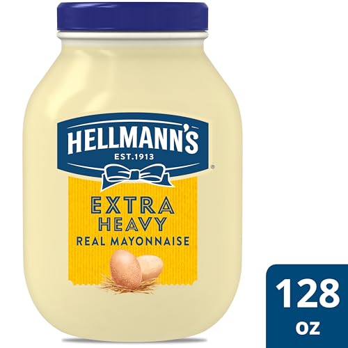 Hellmann's Extra Heavy Mayonnaise in a bowl delivering rich dressing texture