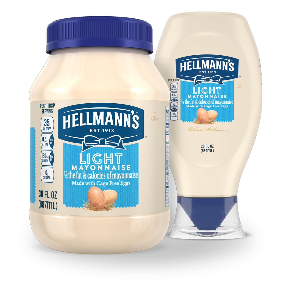 Kitchen scene featuring Hellmann's Light Mayo in quick weeknight meals.