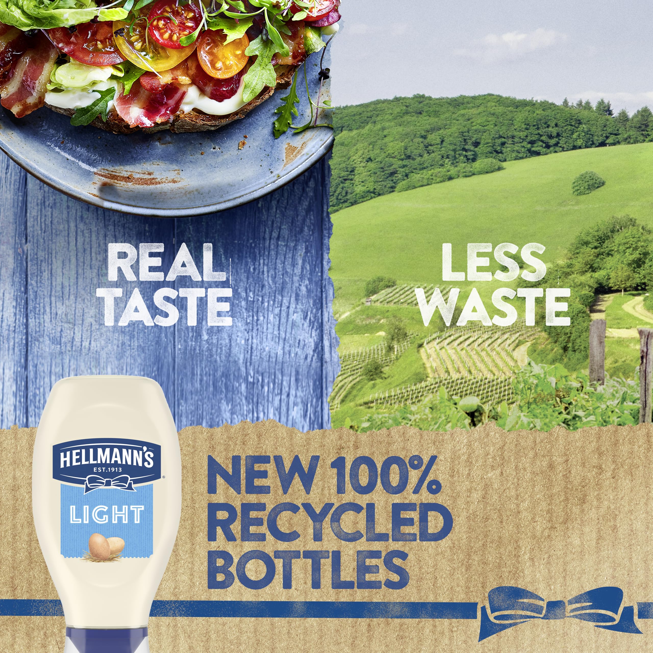 Precision pour from squeeze bottle reduces waste and spills.