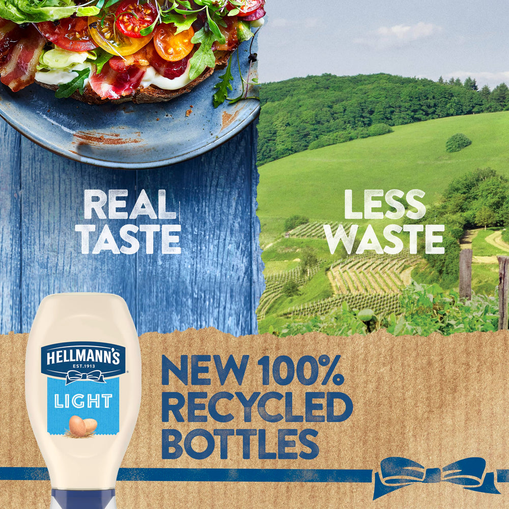 Precision pour from squeeze bottle reduces waste and spills.