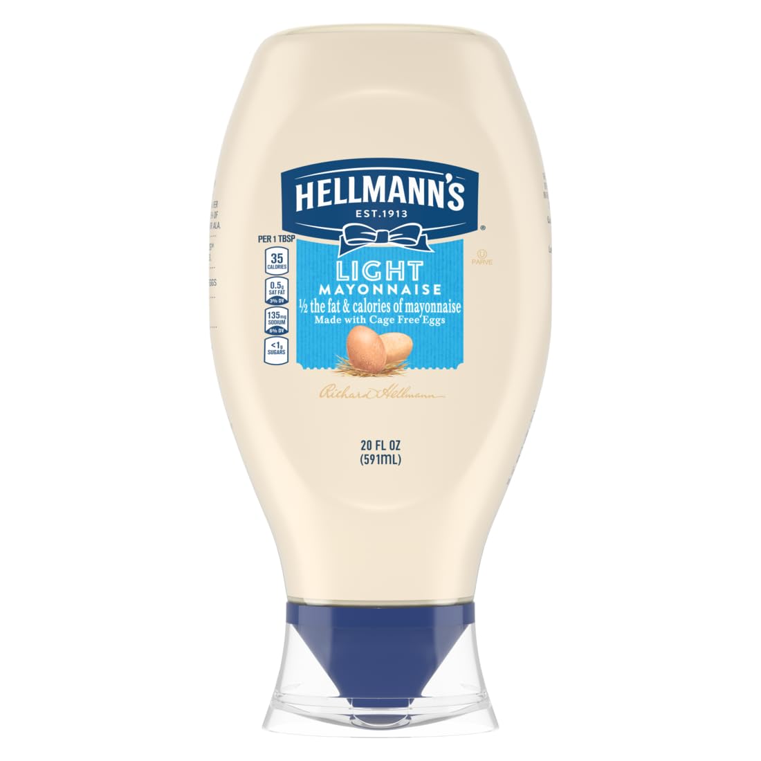 Hellmann's Light Mayo squeeze bottle for easy, even spread on sandwiches.