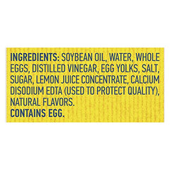 Real Mayo ingredients: eggs, oil, vinegar for premium flavor