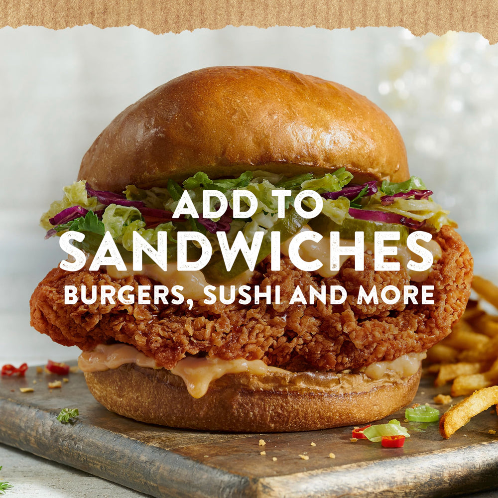 Hellmann's Spicy Mayonnaise Dressing on a burger with fries shows easy flavor boost