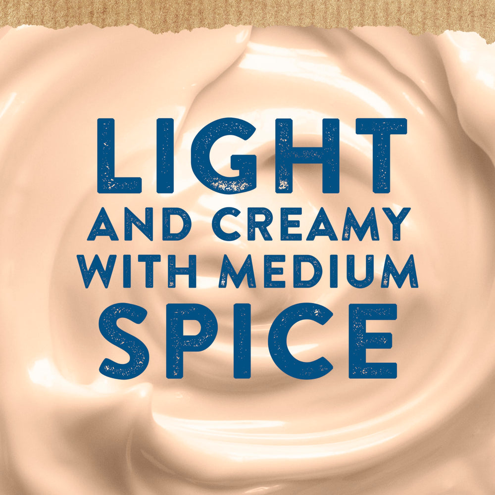 Hellmann's Spicy Mayonnaise Dressing on-shelf image conveys familiar packaging