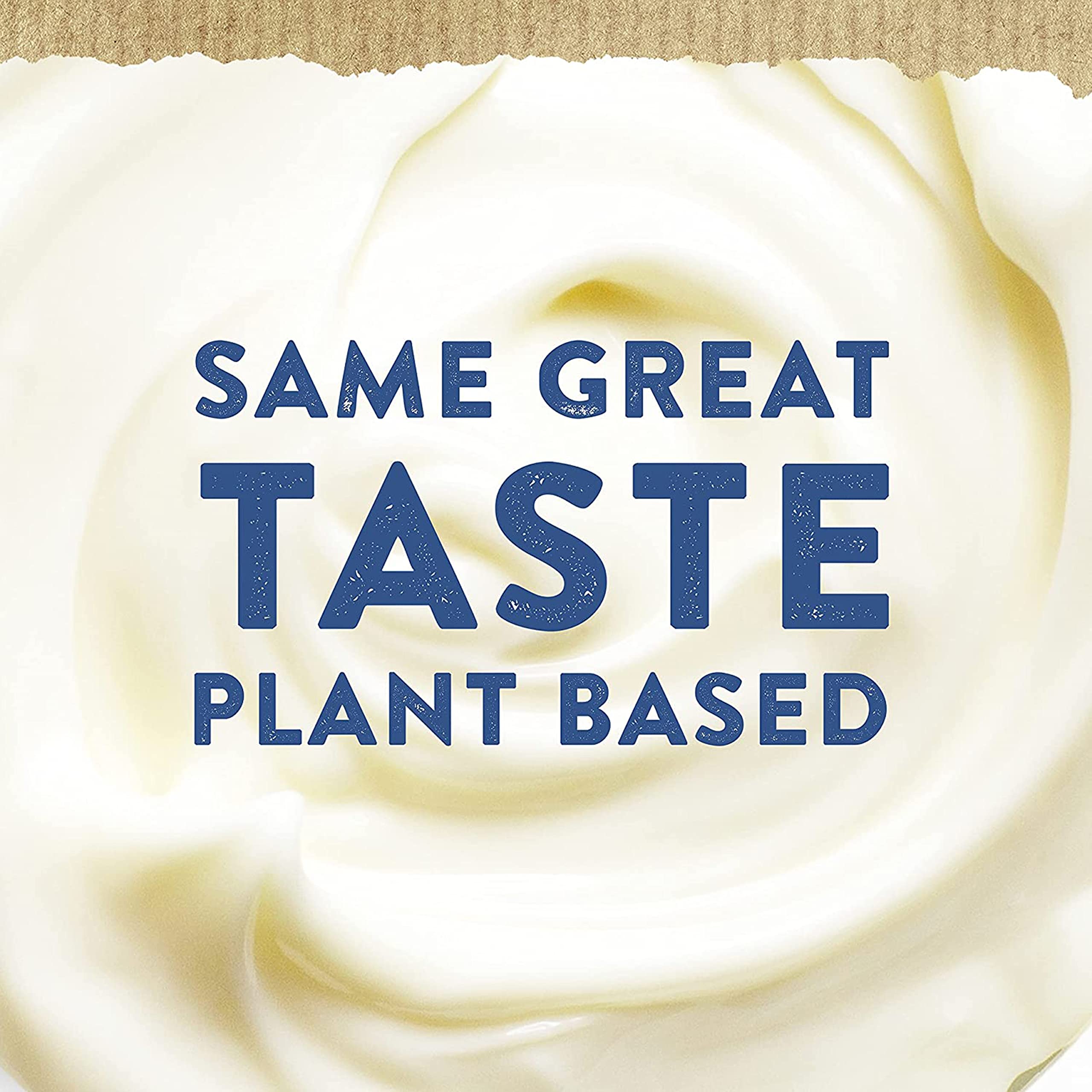 Hellmann's Vegan Dressing & Spread top a plant-based burger.