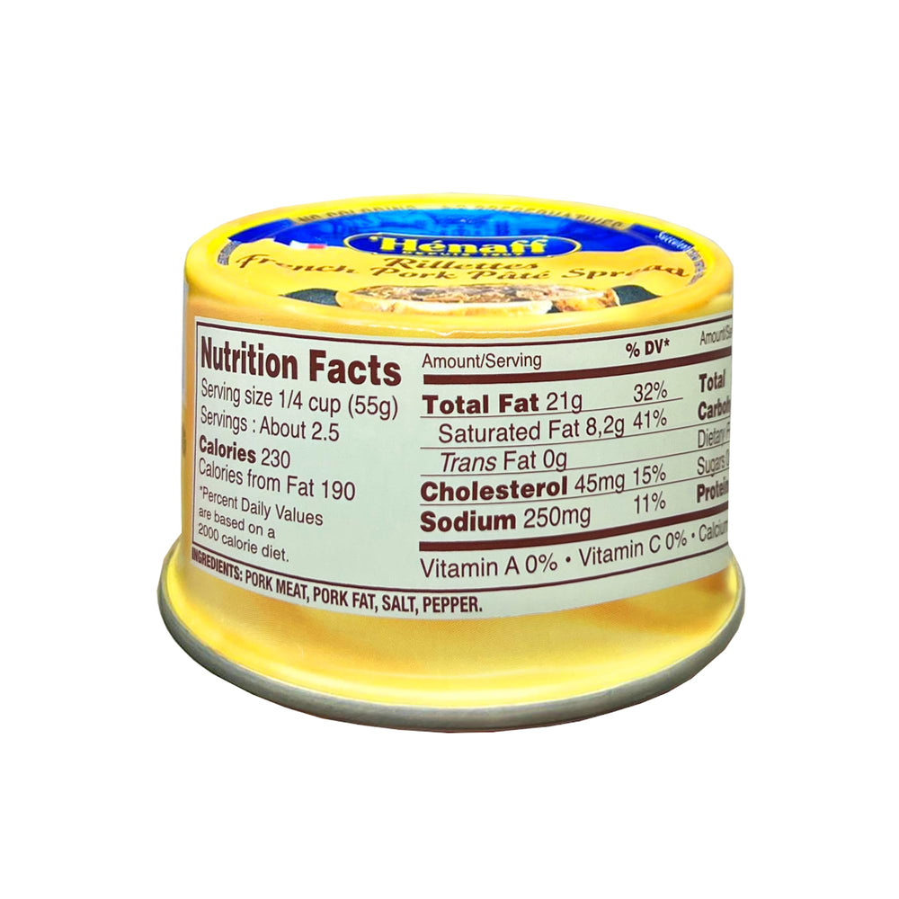 Hénaff French pork pâté spread pack 3 close-up texture showing shredded pork