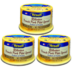 Hénaff French pork pâté spread pack 3 front view for versatile appetizer