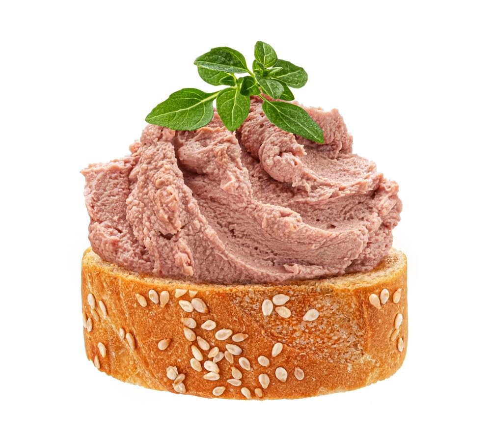 Hénaff pâté on bread and crackers for easy bites.