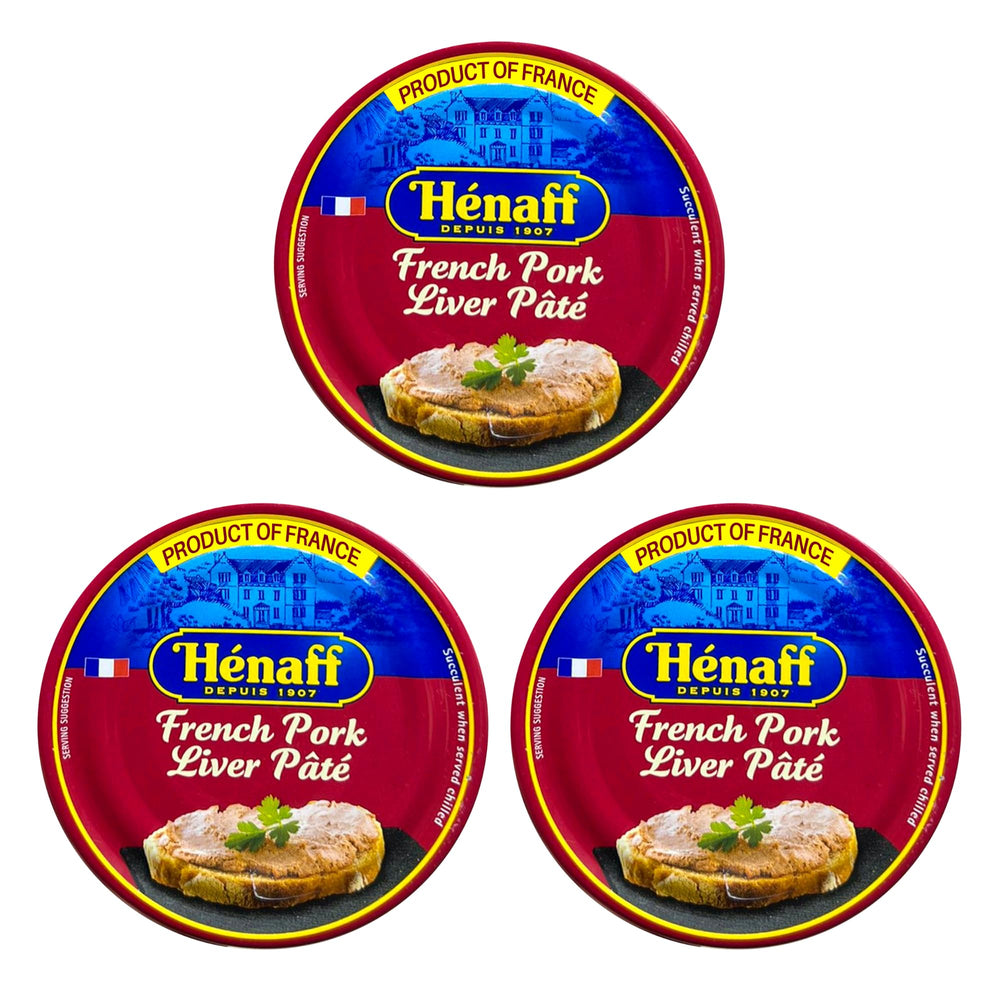 Hénaff pork liver pâté can ready to spread on toast or crackers.