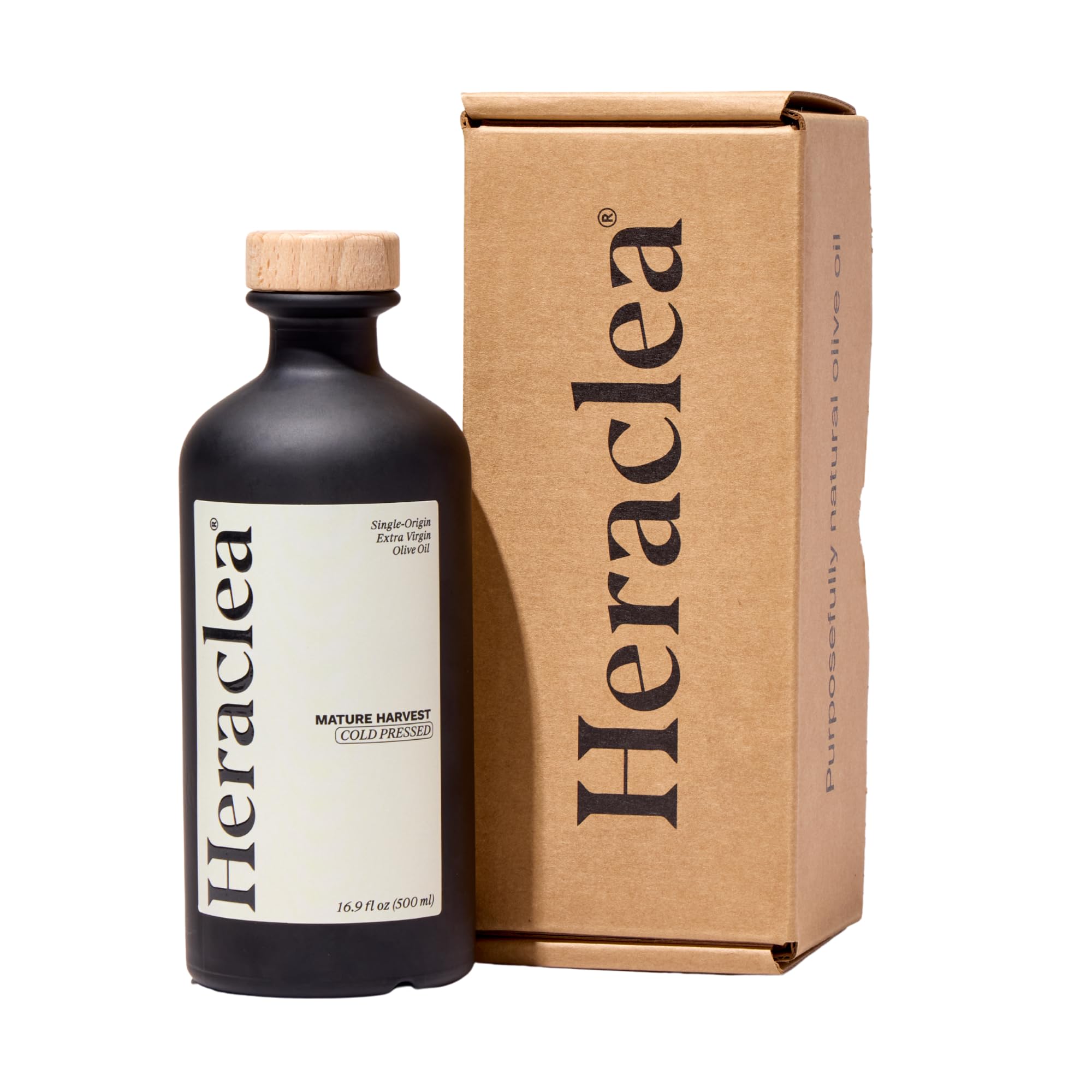 Heraclea Mature Harvest olive oil bottle ready for everyday cooking