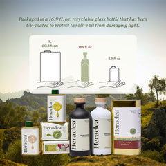 Heraclea Mature Harvest label closeup emphasizes organic sourcing and quality