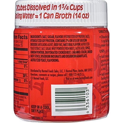 HERB-OX Beef Bouillon Cubes set as a seasoning for meats and vegetables.