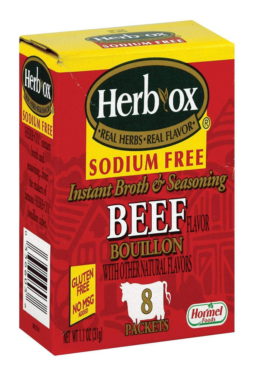Herb-Ox Beef Bouillon Packet ready to boost soup flavor