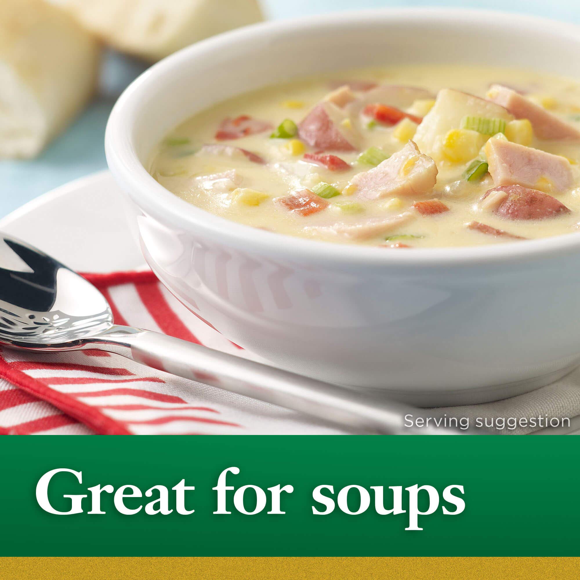 Herb-Ox bouillon enhances soups, pastas, and meats