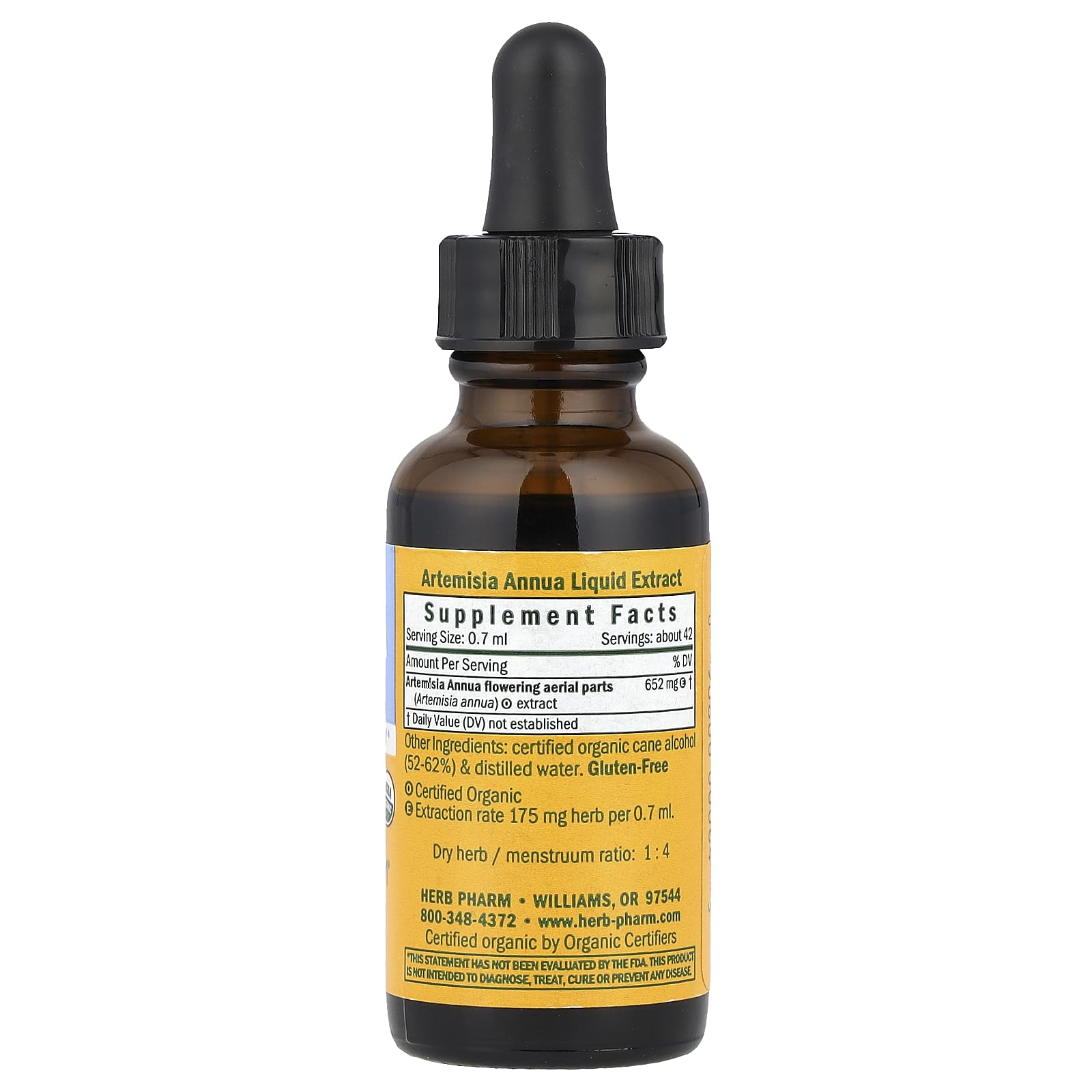 Herb Pharm Artemisia annua sourced from organic southern Oregon farms for purity