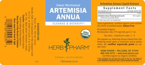 Herb Pharm Artemisia Annua southern Oregon farm origin shown in imagery