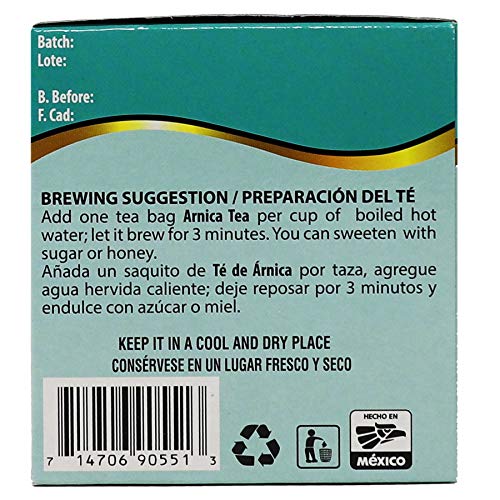 Herbacil Arnica Tea aroma with steam suggesting a soothing scent.