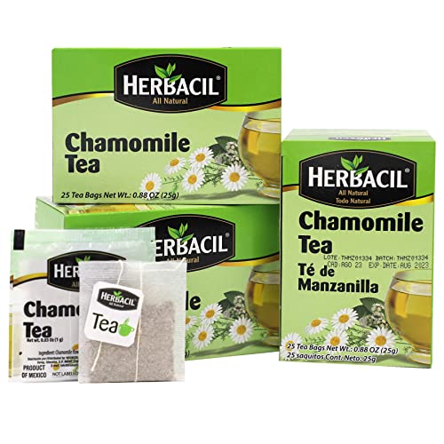 Herbacil Chamomile Tea steaming cup inviting a calming moment