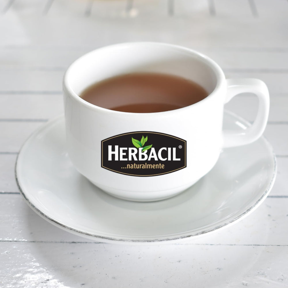 Herbacil Chamomile Tea leaves steeping in hot water with gentle aroma