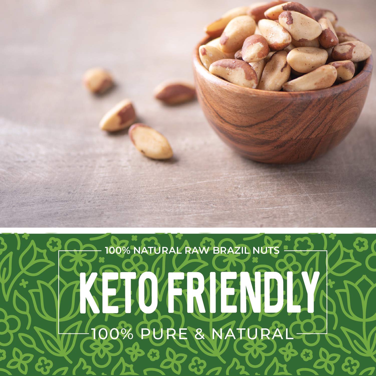 Herbaila Brazil nuts raw shelled on white surface, convenient snack option