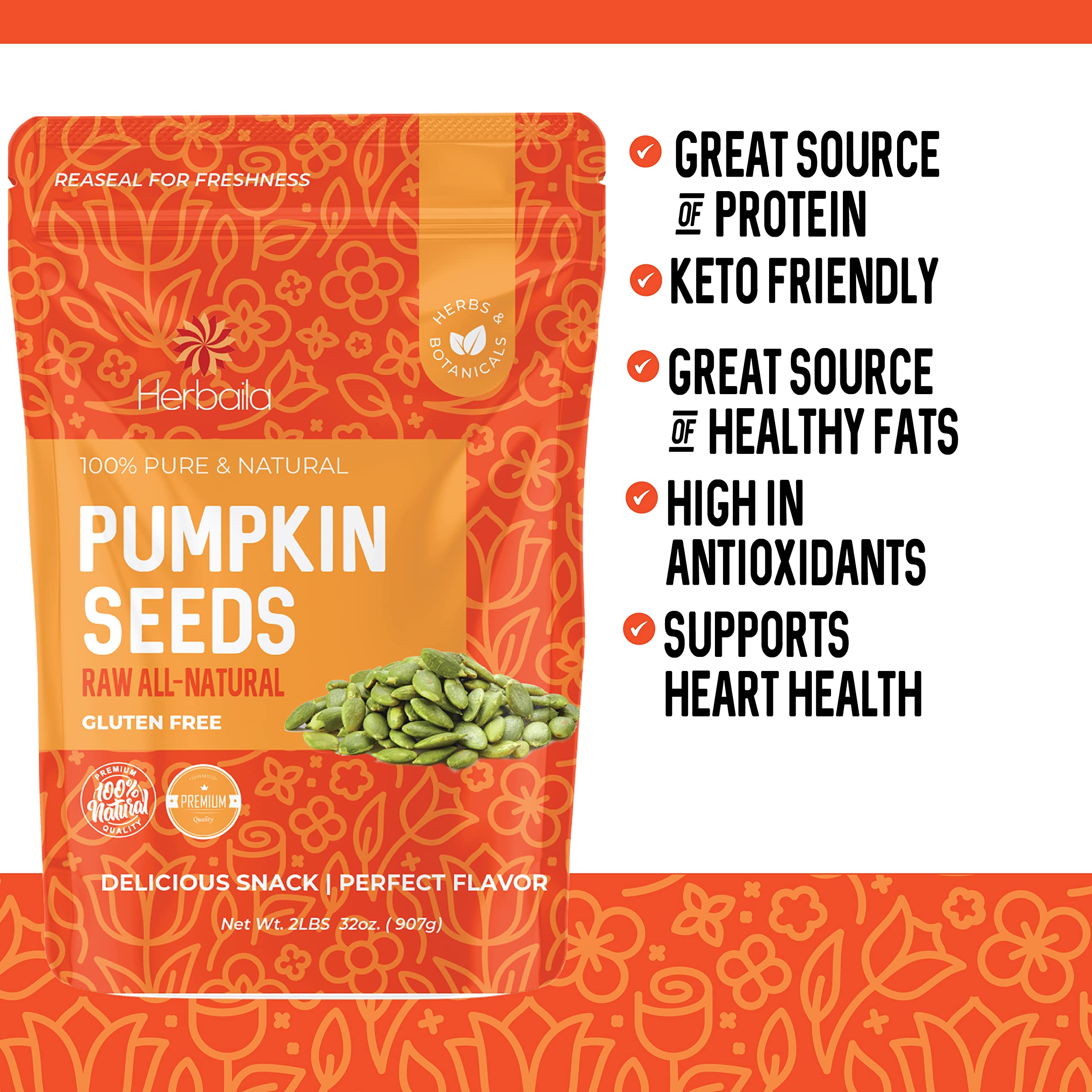 Herbaila pumpkin seeds in trail mix for a protein boost