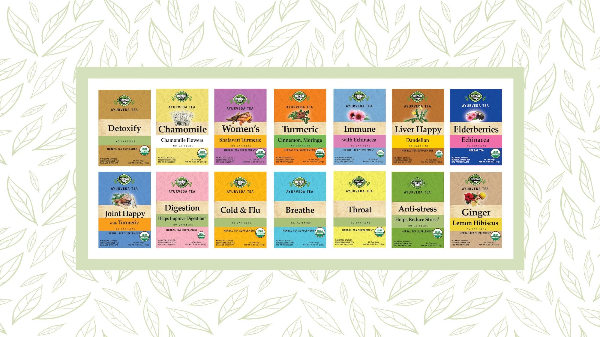 Herbal Cup Ayurveda Turmeric Tea lifestyle scene suggests versatile use for day or night.
