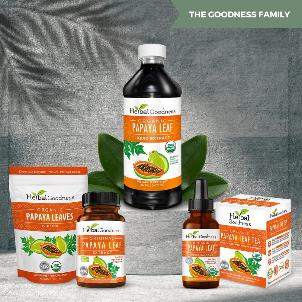 Herbal Goodness caffeine-free herbal tea complements daily relaxation rituals.