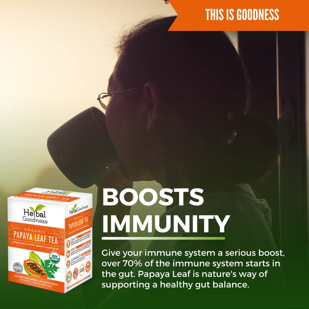 Herbal Goodness hot or cold papaya tea shows versatile enjoyment any time.
