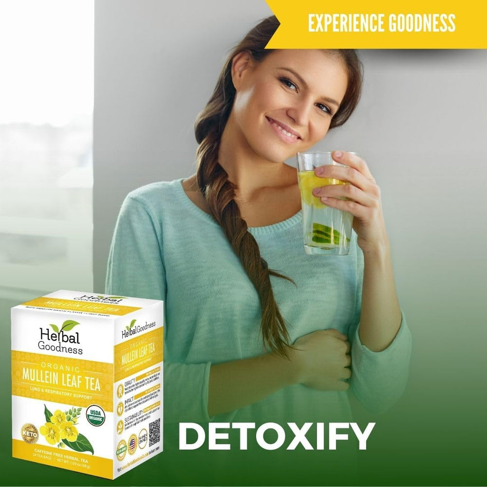 Herbal Goodness Mullein Tea supports daily wellness routine